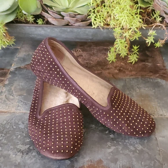 Ugg studded shop flats